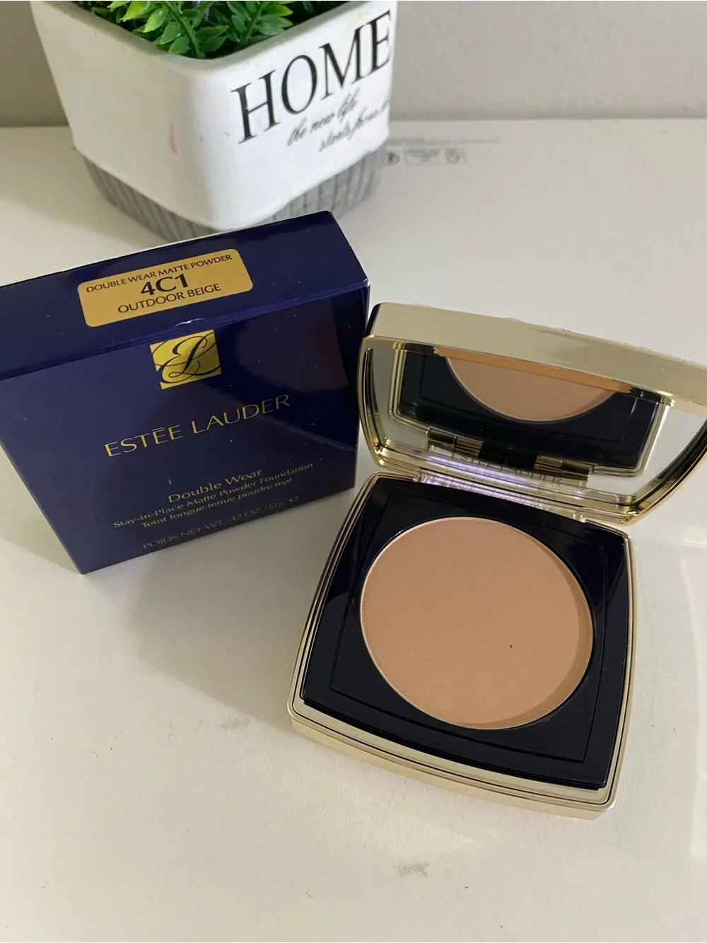 4C1 Outdoor Beige, Estee Lauder Double Wear Matte Powder Foundation, Full Size